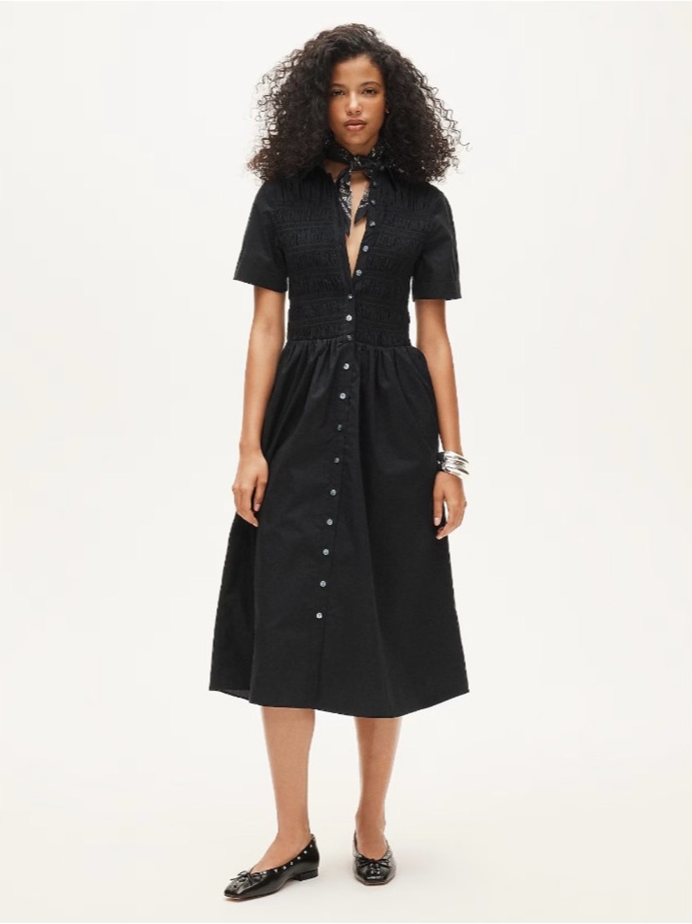 NWT J. Crew Elsie Shirt-dress Cotton Poplin Black